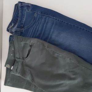 2 Pairs Midrise Skinny sz 6